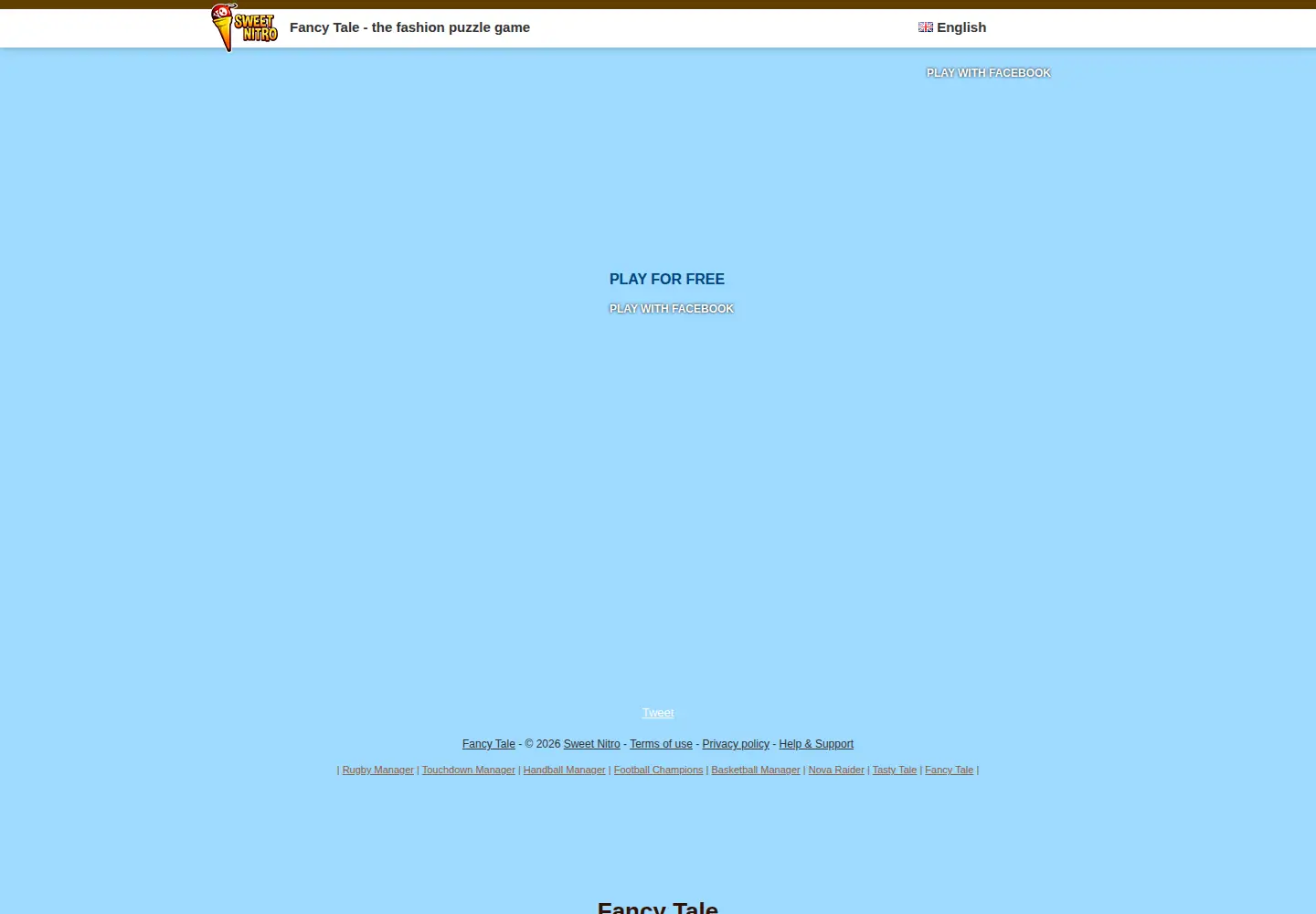 Captured homepage of fancytalegame.com in the current scan