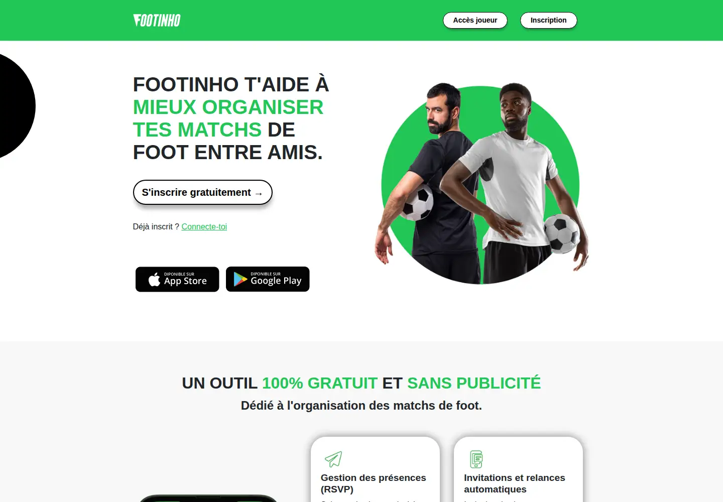Screenshot of footinho.com