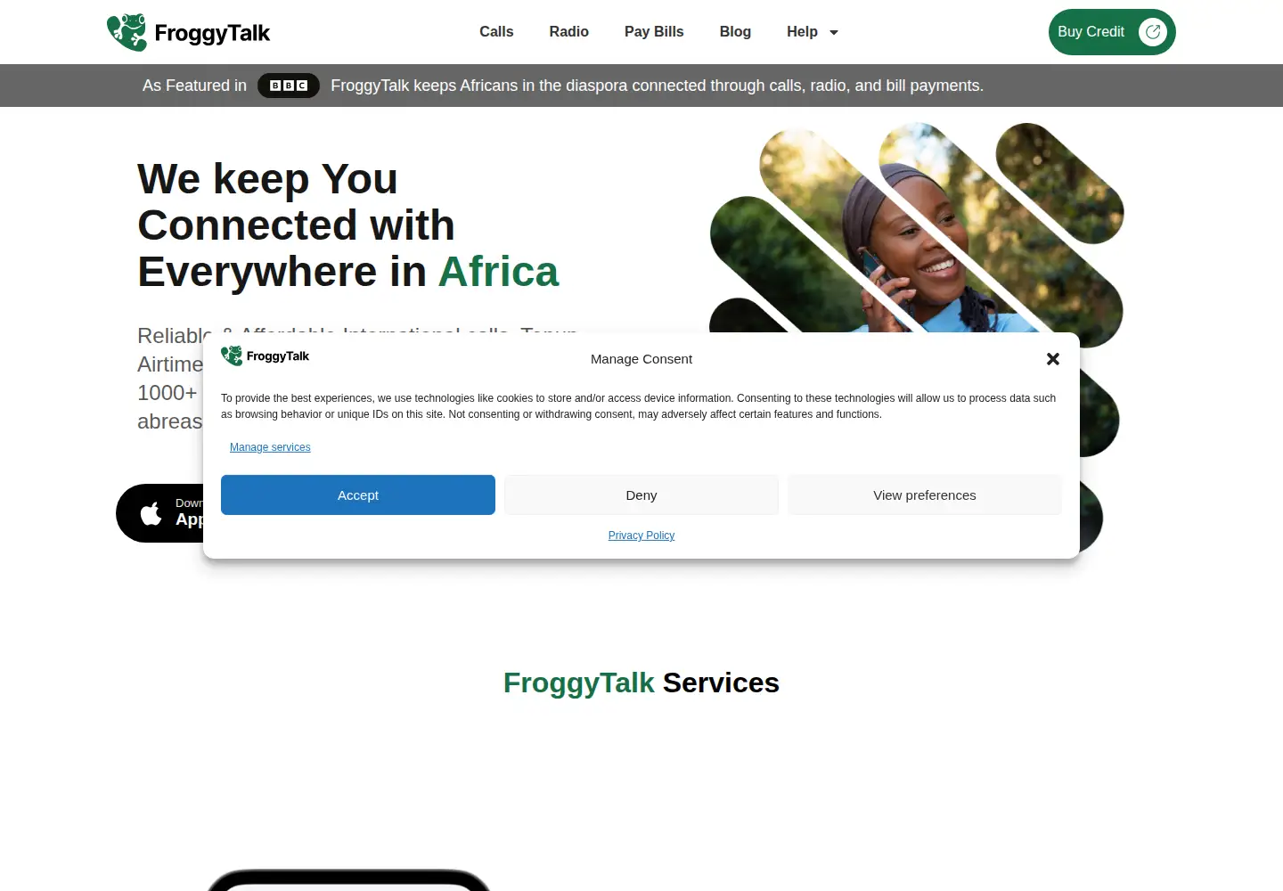 Screenshot of froggytalk.com