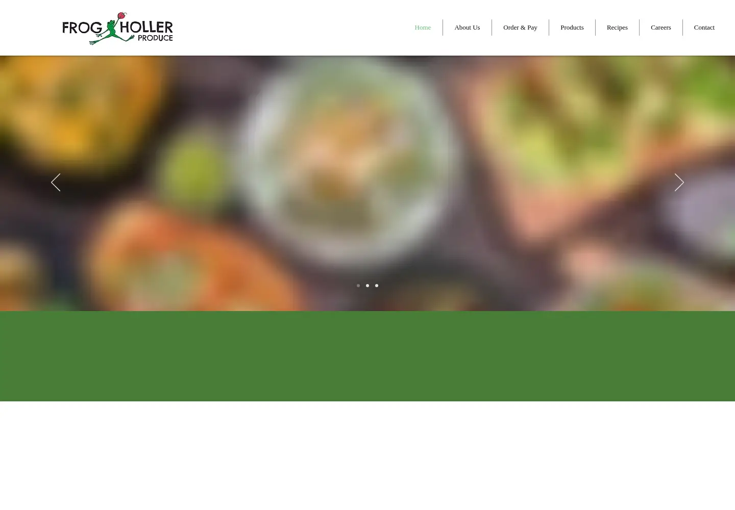 Screenshot of froghollerproduce.com