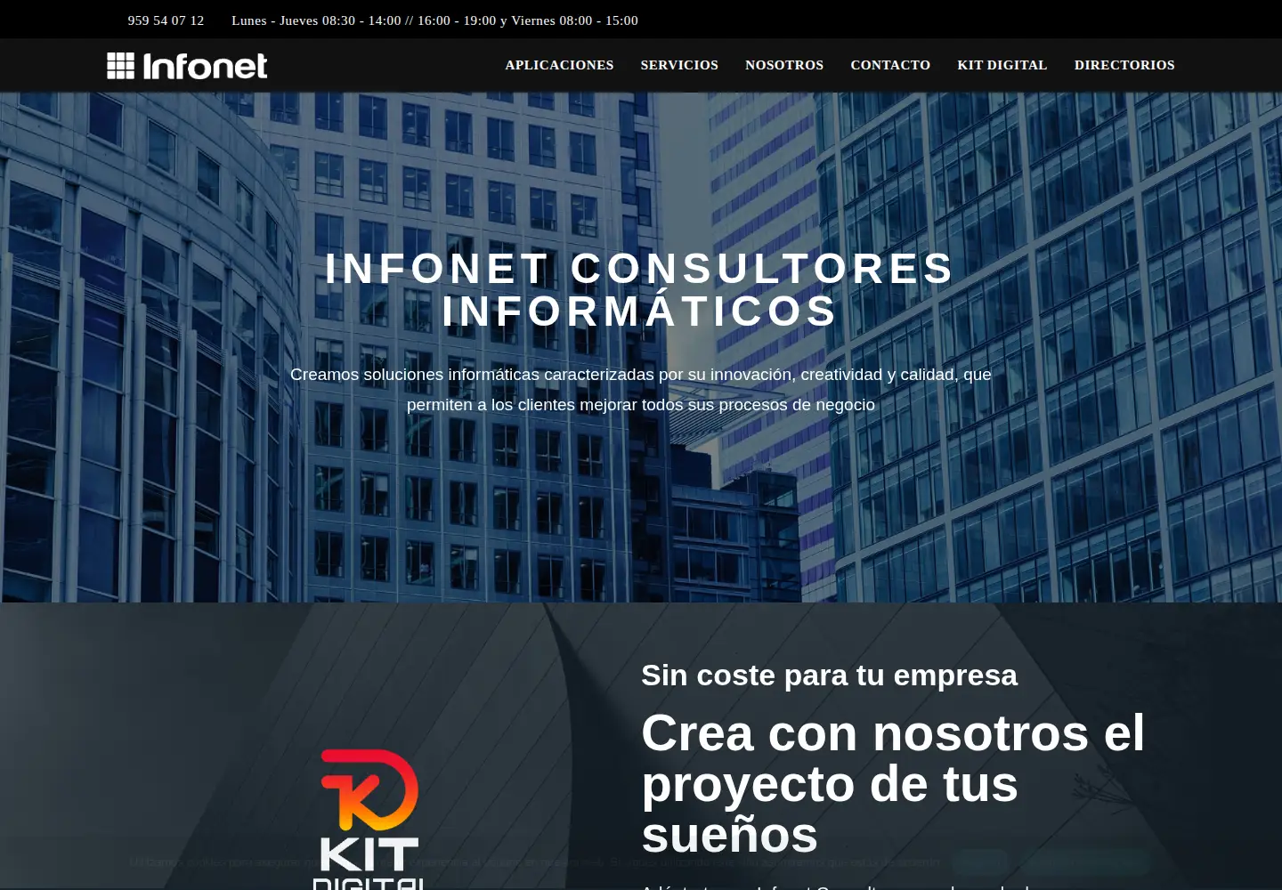 Screenshot of infonetconsultores.com