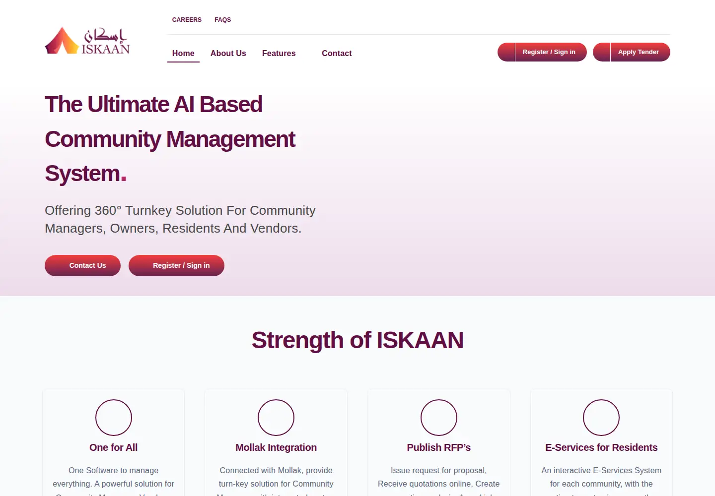 Captured homepage of iskaan.com in the current scan