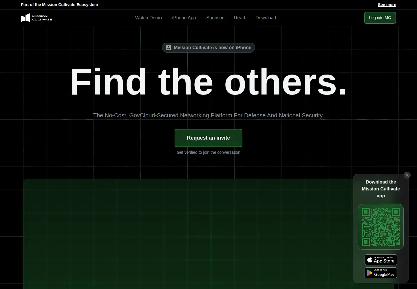 Screenshot of missioncultivate.com