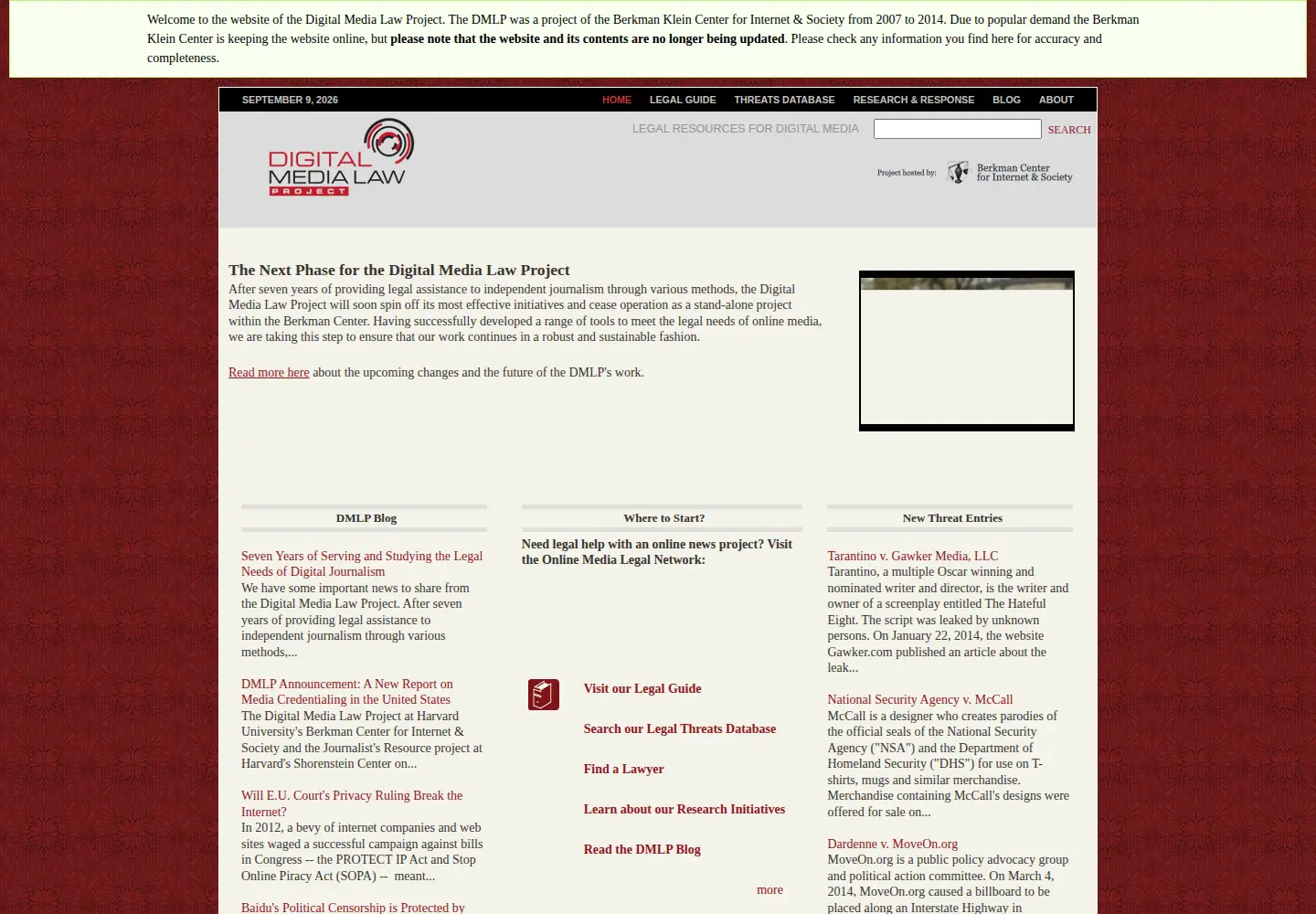 Screenshot of dmlp.org