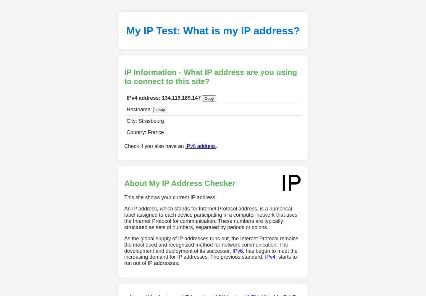 Screenshot of my-ip-address-checker.com