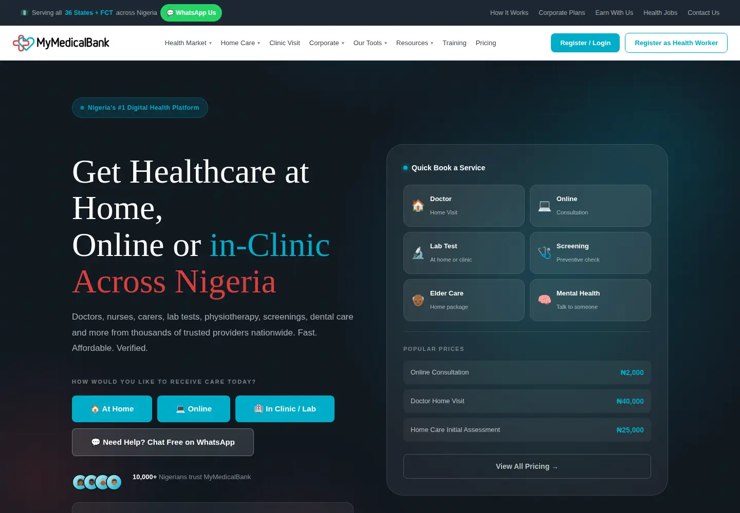 Screenshot of mymedicalbank.com