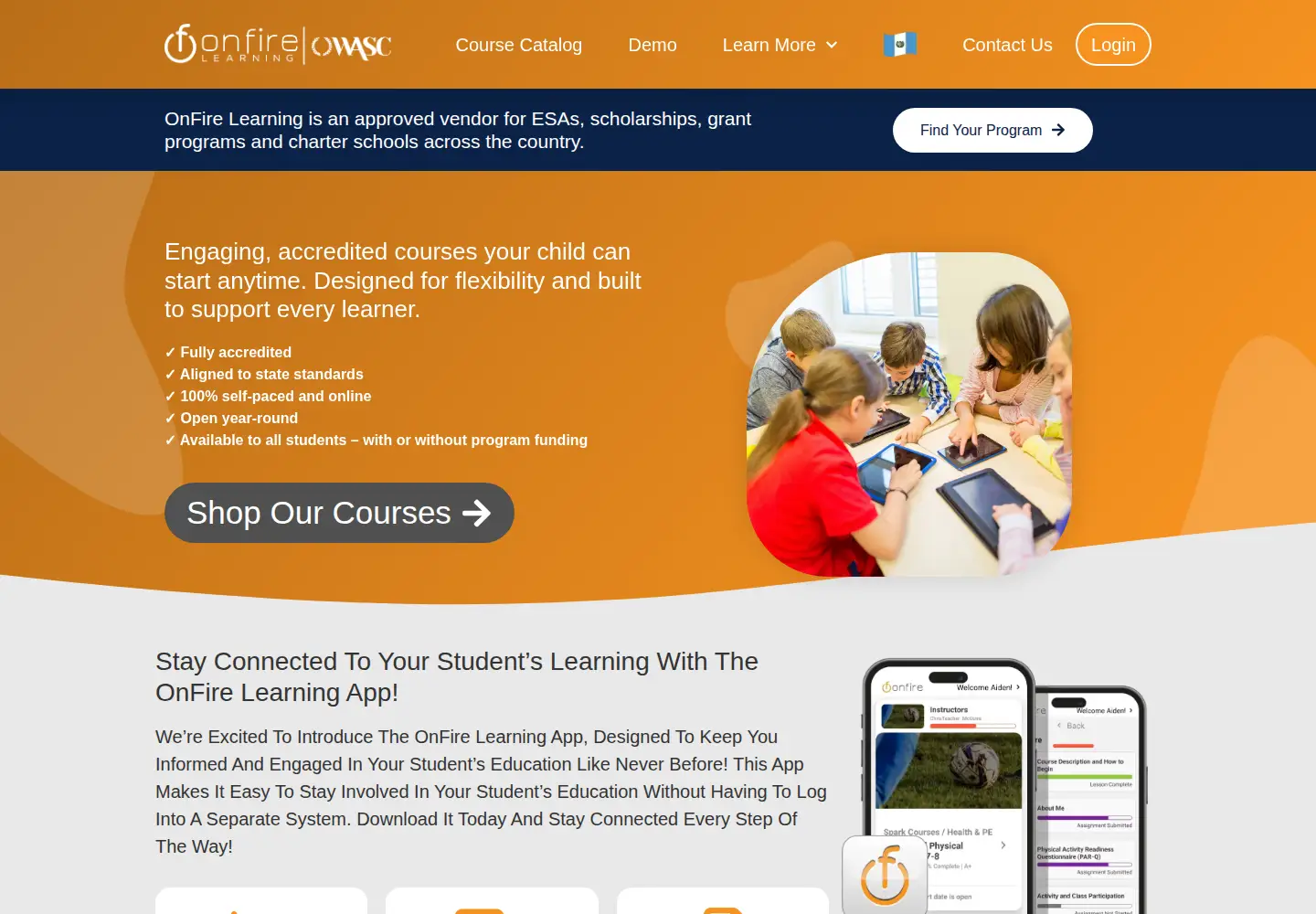 Screenshot of onfirelearning.com