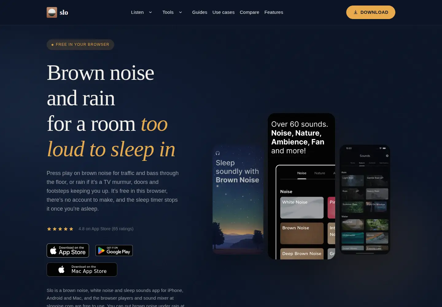 Screenshot of slonoise.com