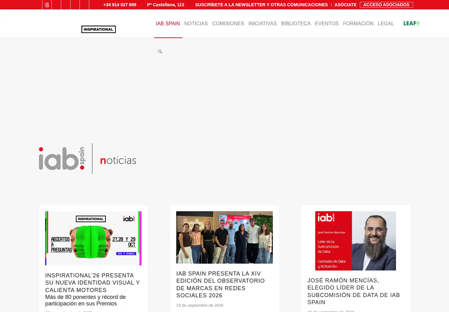 Screenshot of iabspain.es