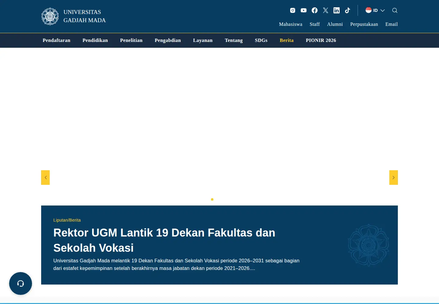 Screenshot of ugm.ac.id