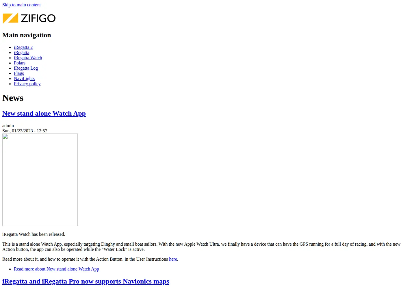 Screenshot of zifigo.com