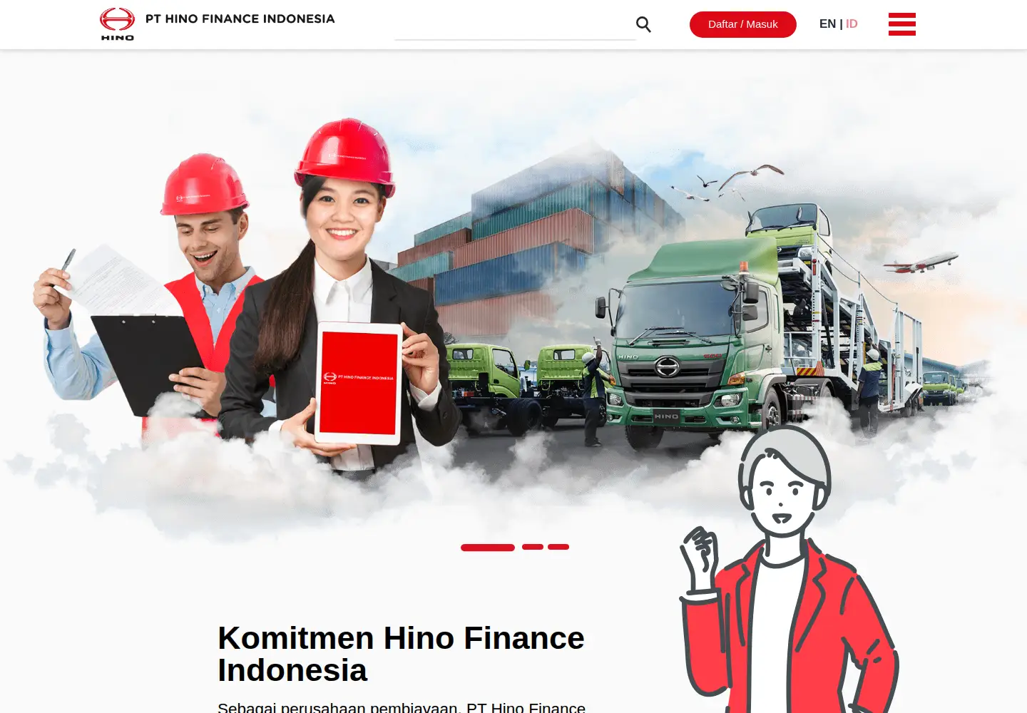 Screenshot of hinofinance.co.id