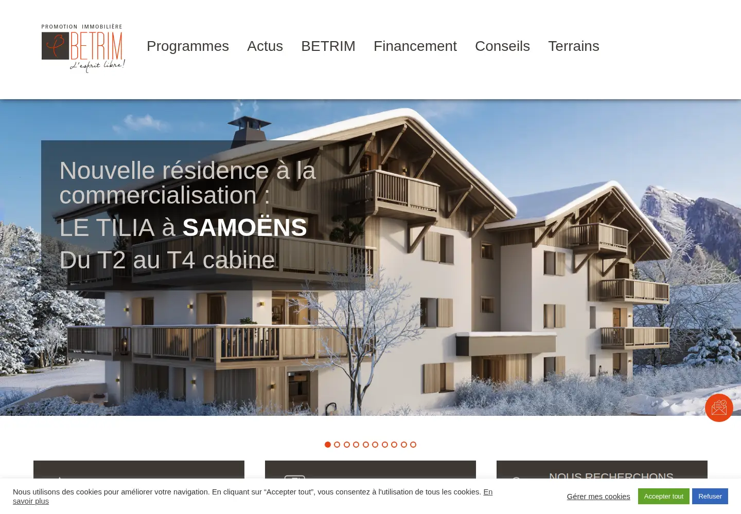 Screenshot of betrim.immo