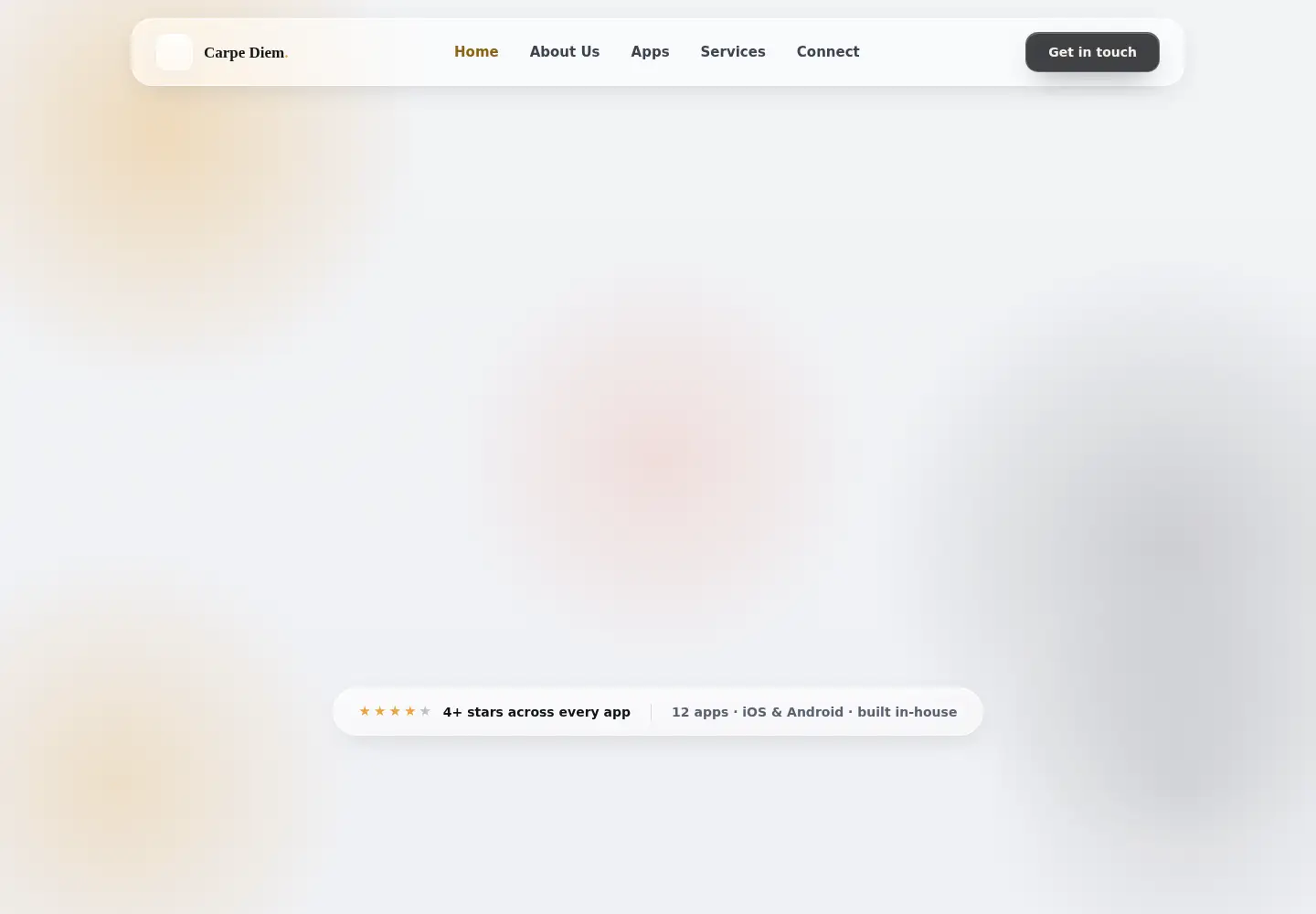 Captured homepage of carpediemcreations.io in the current scan