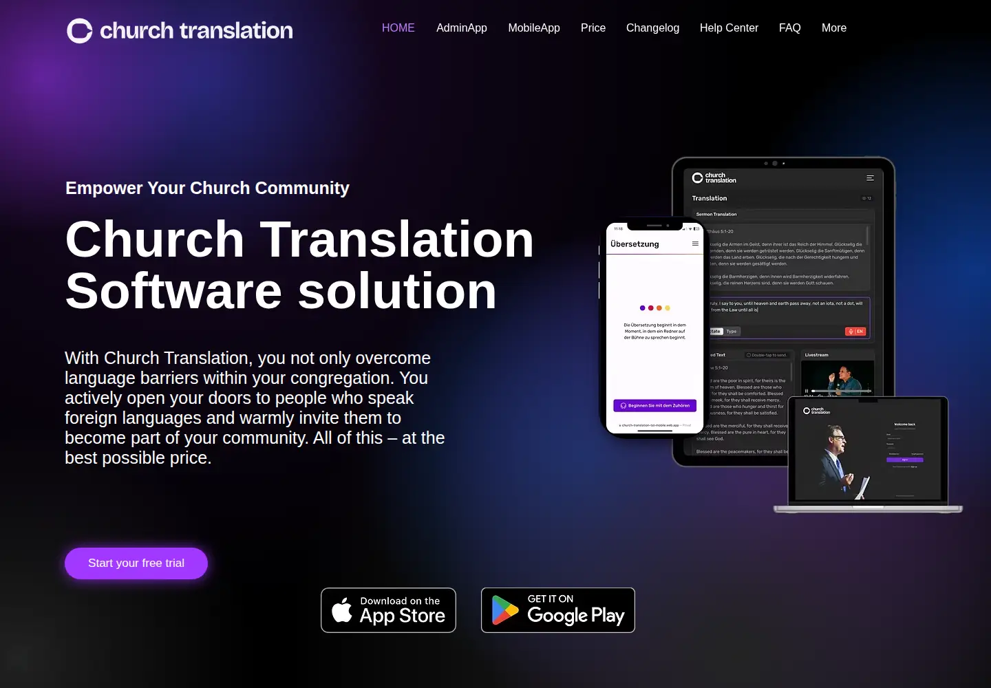 Screenshot of churchtranslation.org