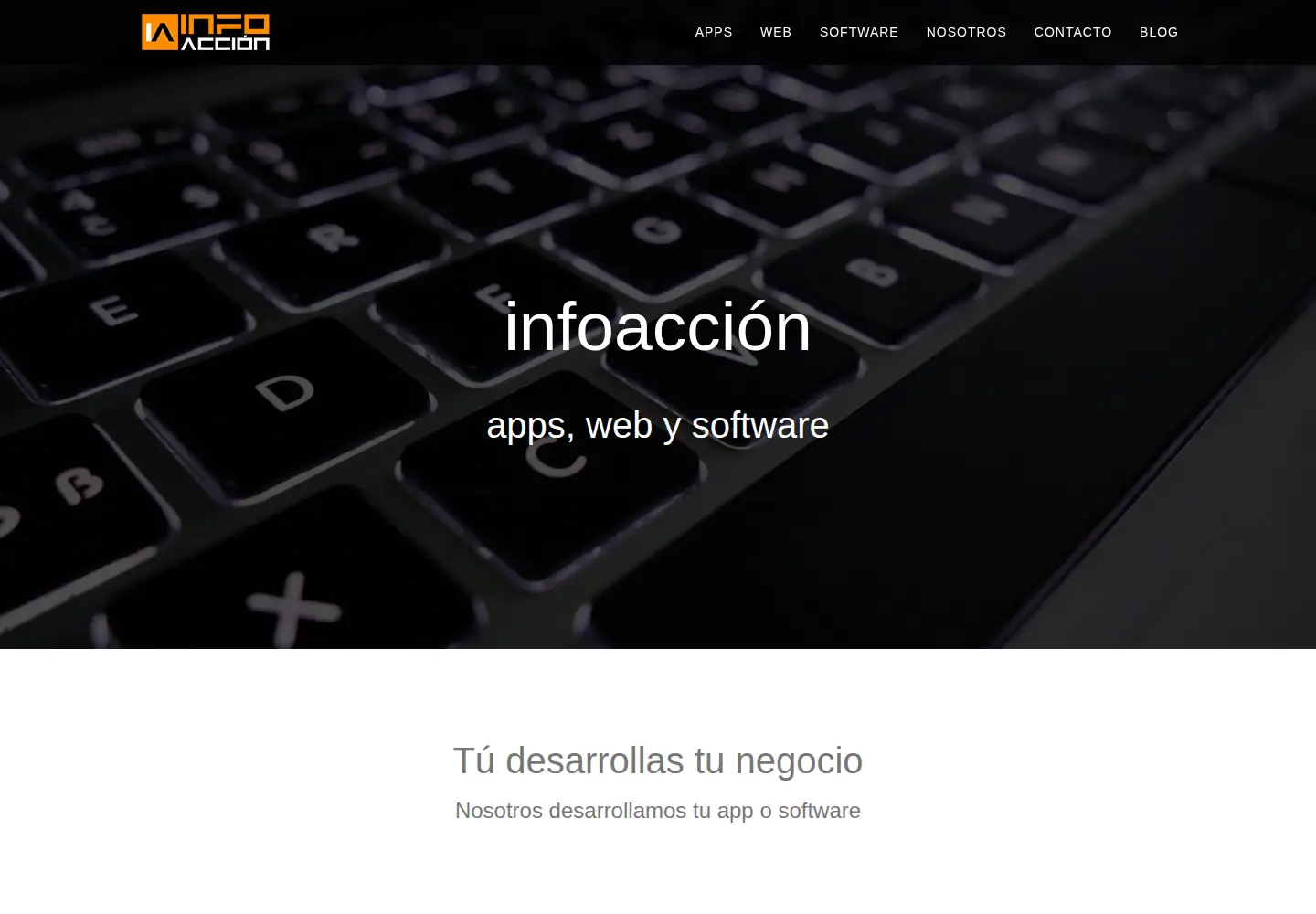 Captured homepage of infoaccion.cl in the current scan