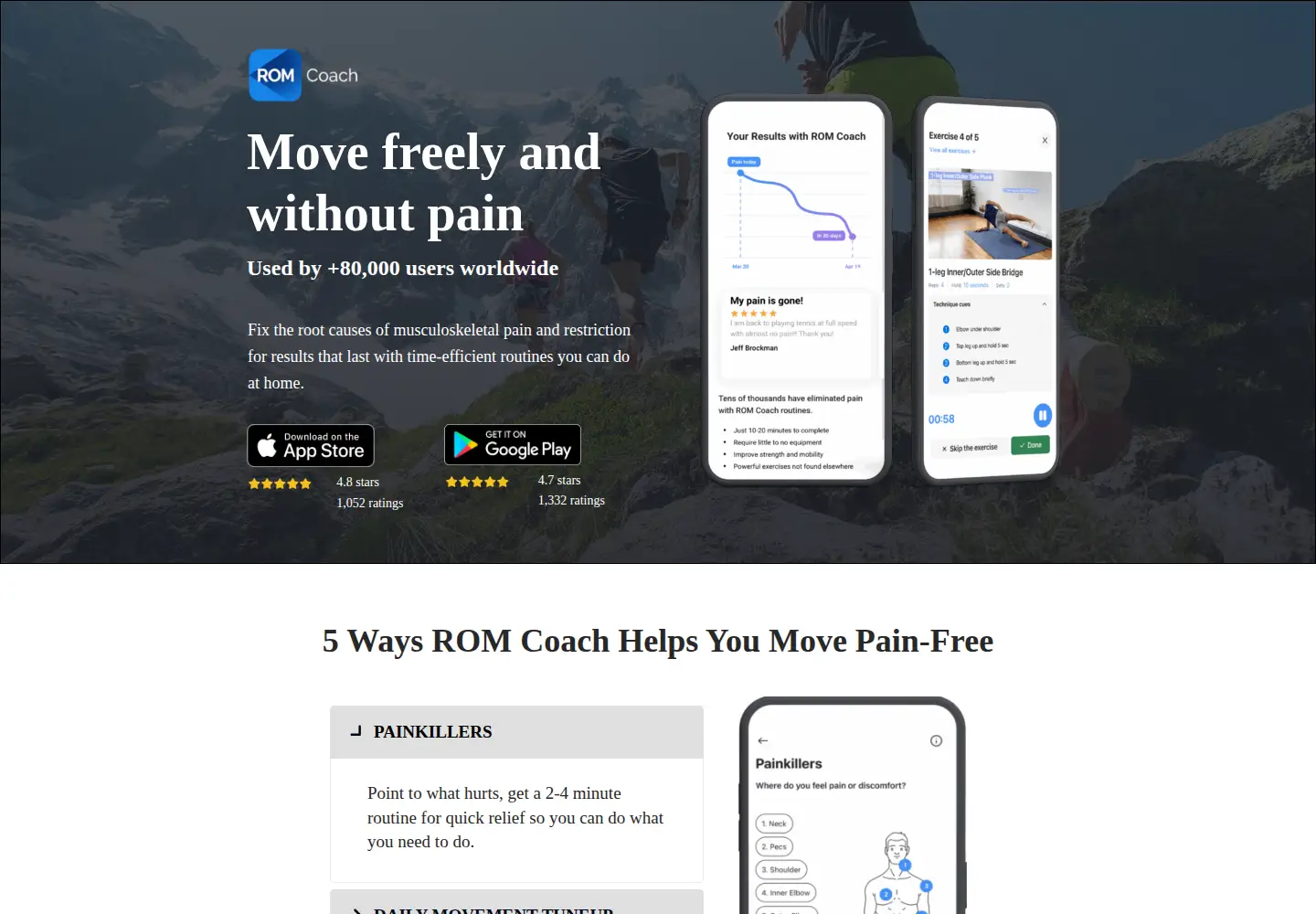 Screenshot of rom.coach