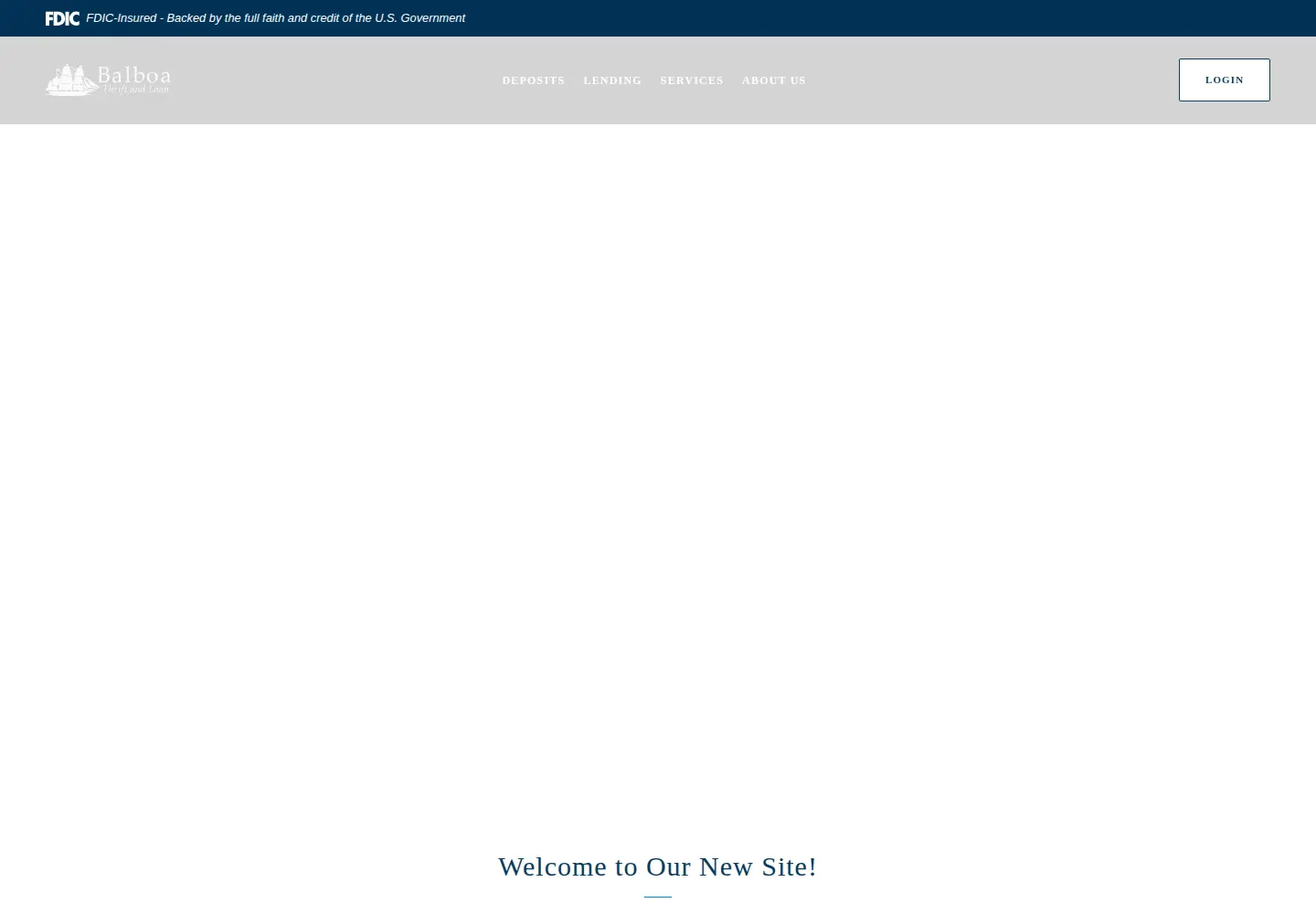 Captured homepage of balboathrift.com in the current scan