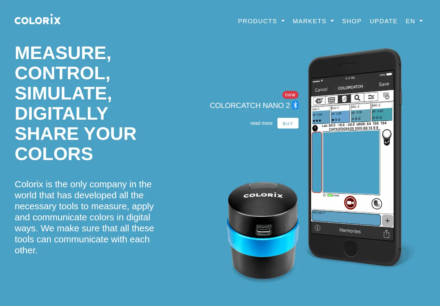 Screenshot of colorix.com
