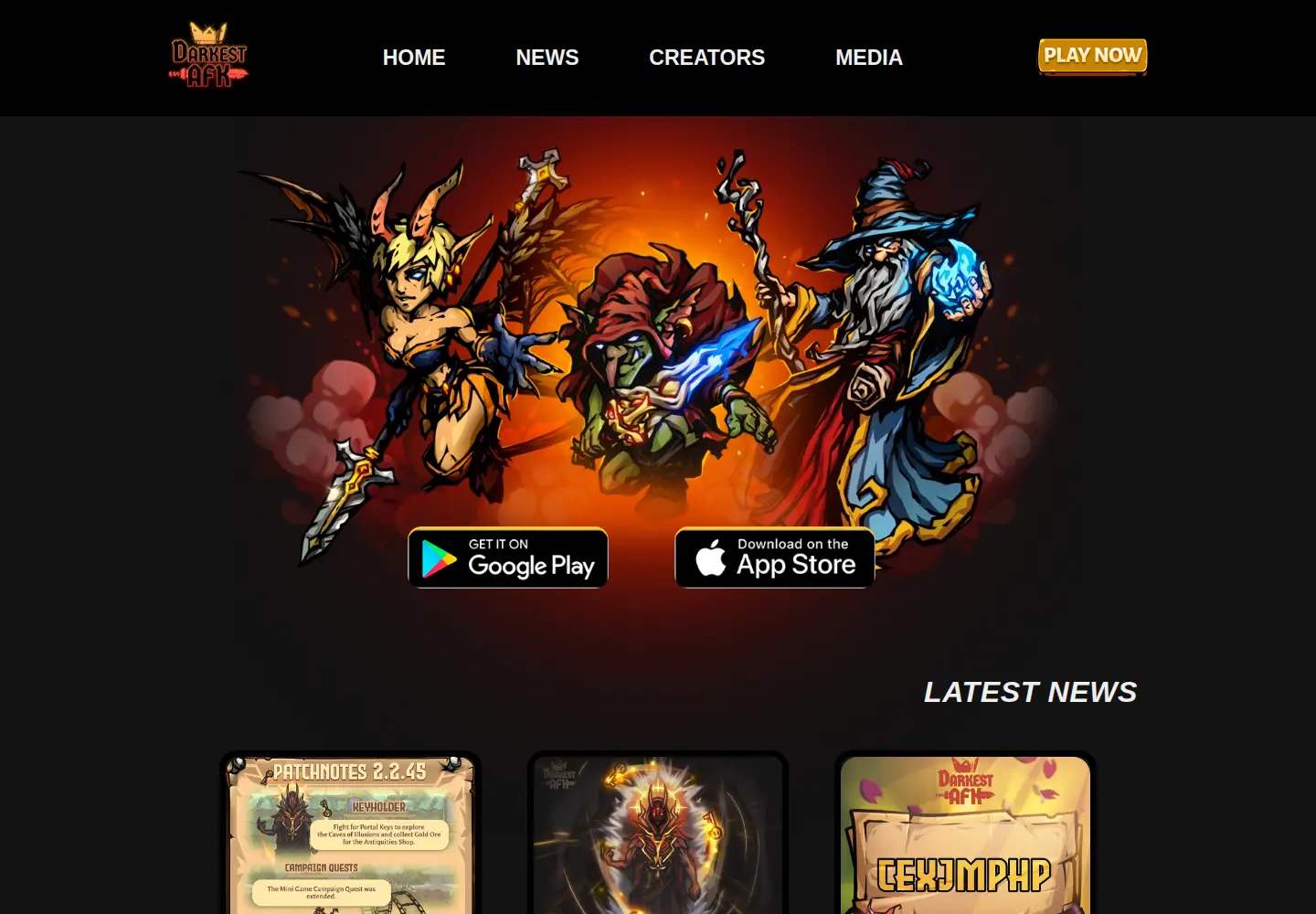 Screenshot of darkestafk.com