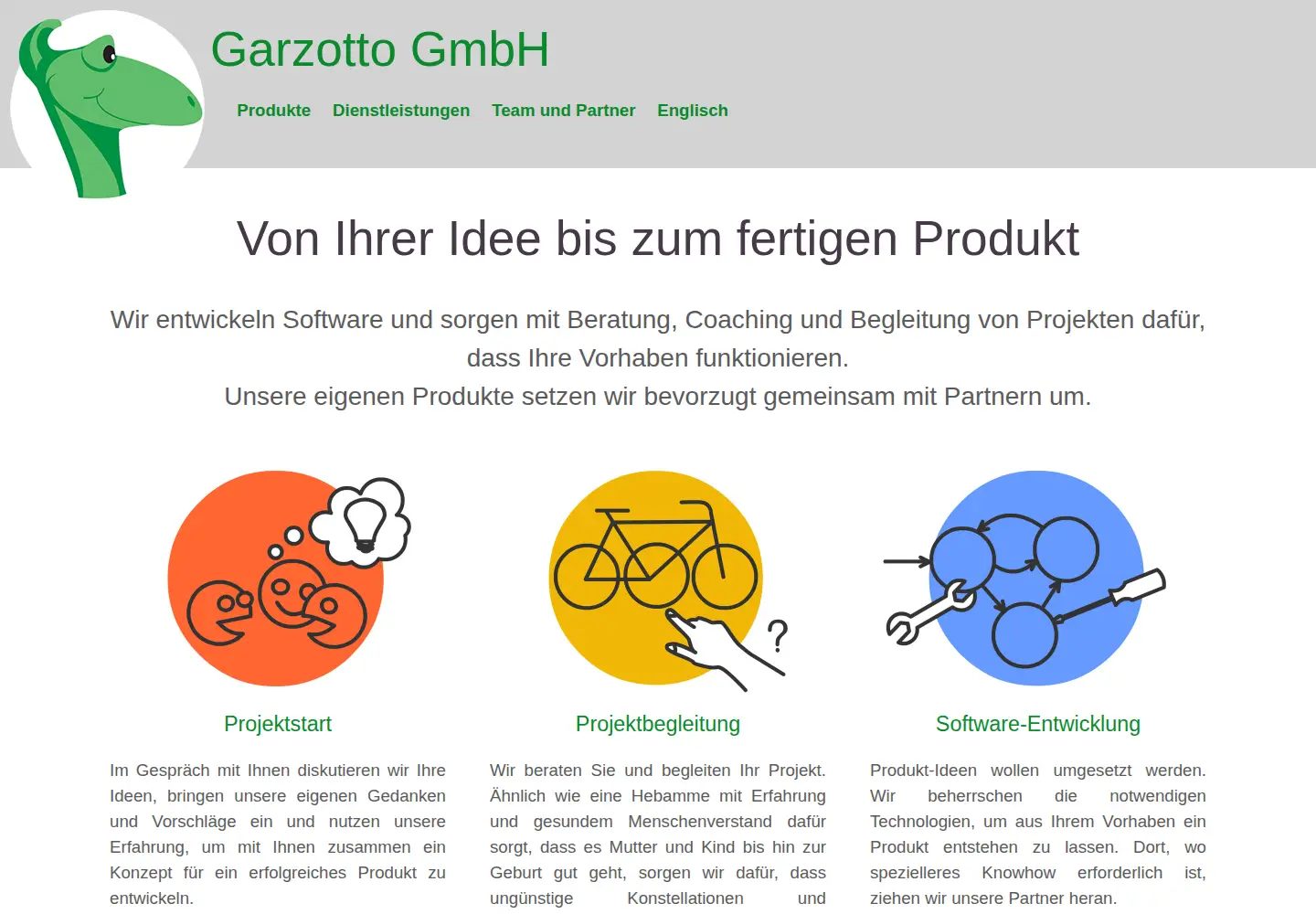 Captured homepage of garzotto.com in the current scan