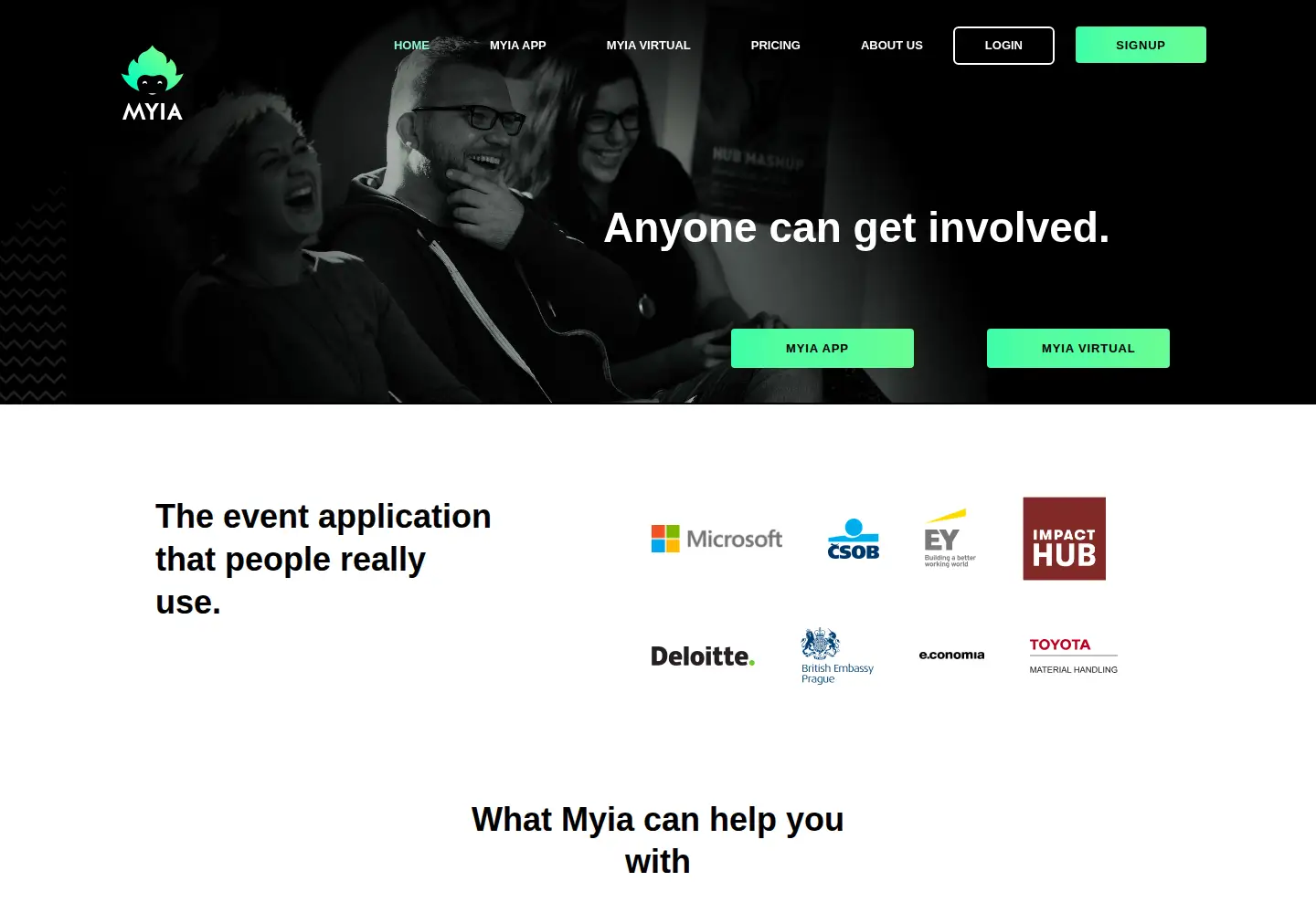 Screenshot of getmyia.com