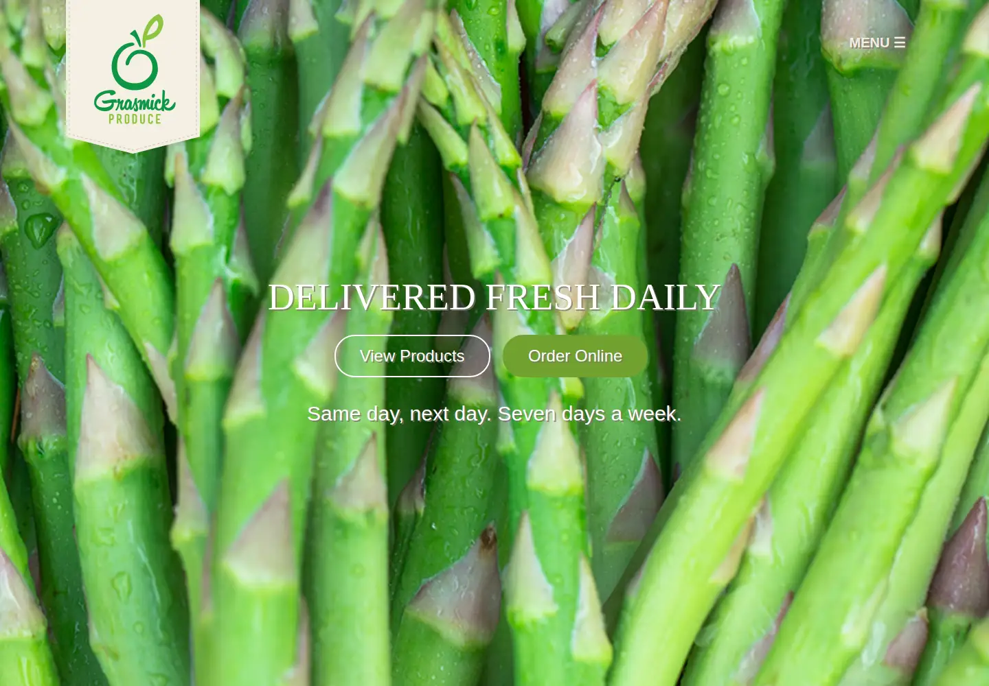 Captured homepage of grasmickproduce.com in the current scan