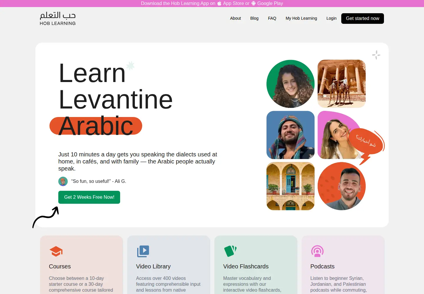 Screenshot of hob-learning.com