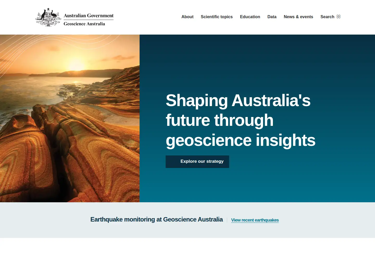 Screenshot of ga.gov.au