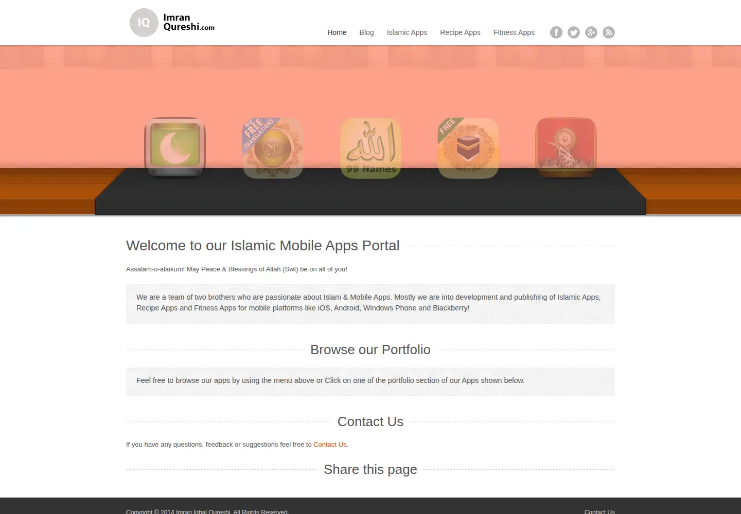 Screenshot of imranqureshi.com