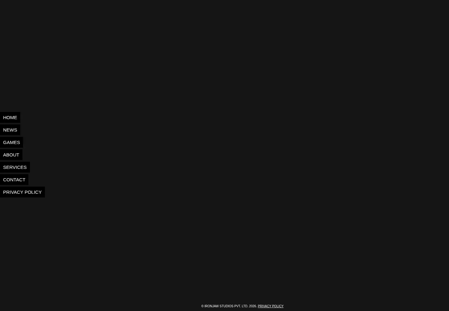 Captured homepage of ironjawstudios.com in the current scan