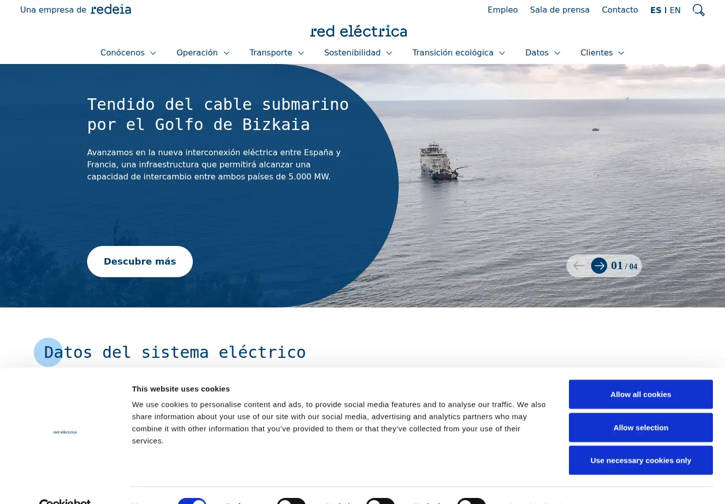 Screenshot of ree.es