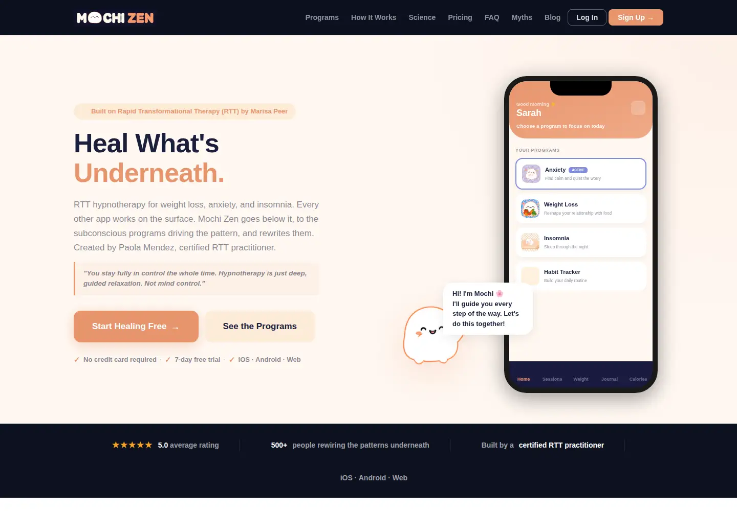 Screenshot of mochi-zen.com