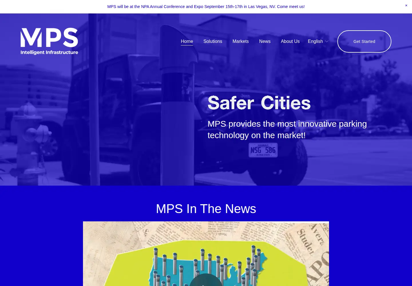 Screenshot of mpsintelligentinfrastructure.com