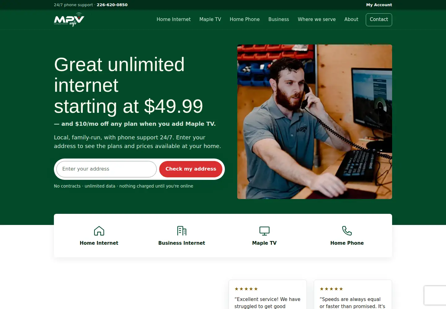 Screenshot of mpvwifi.com
