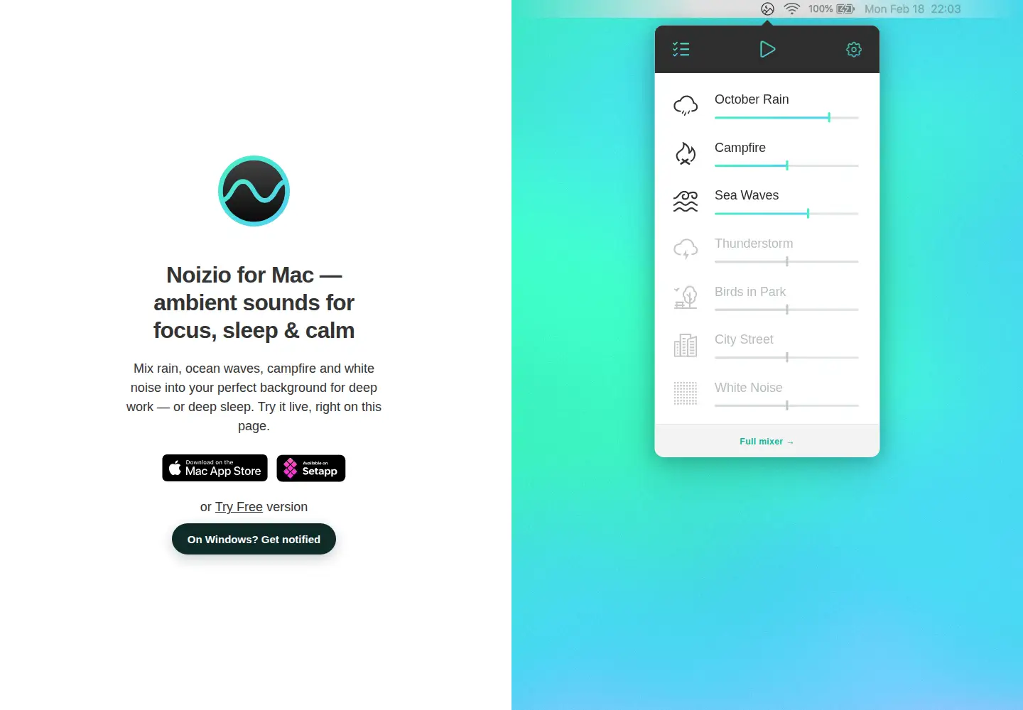 Captured homepage of noizioapp.com in the current scan