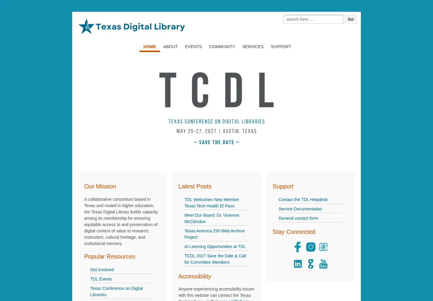 Screenshot of tdl.org