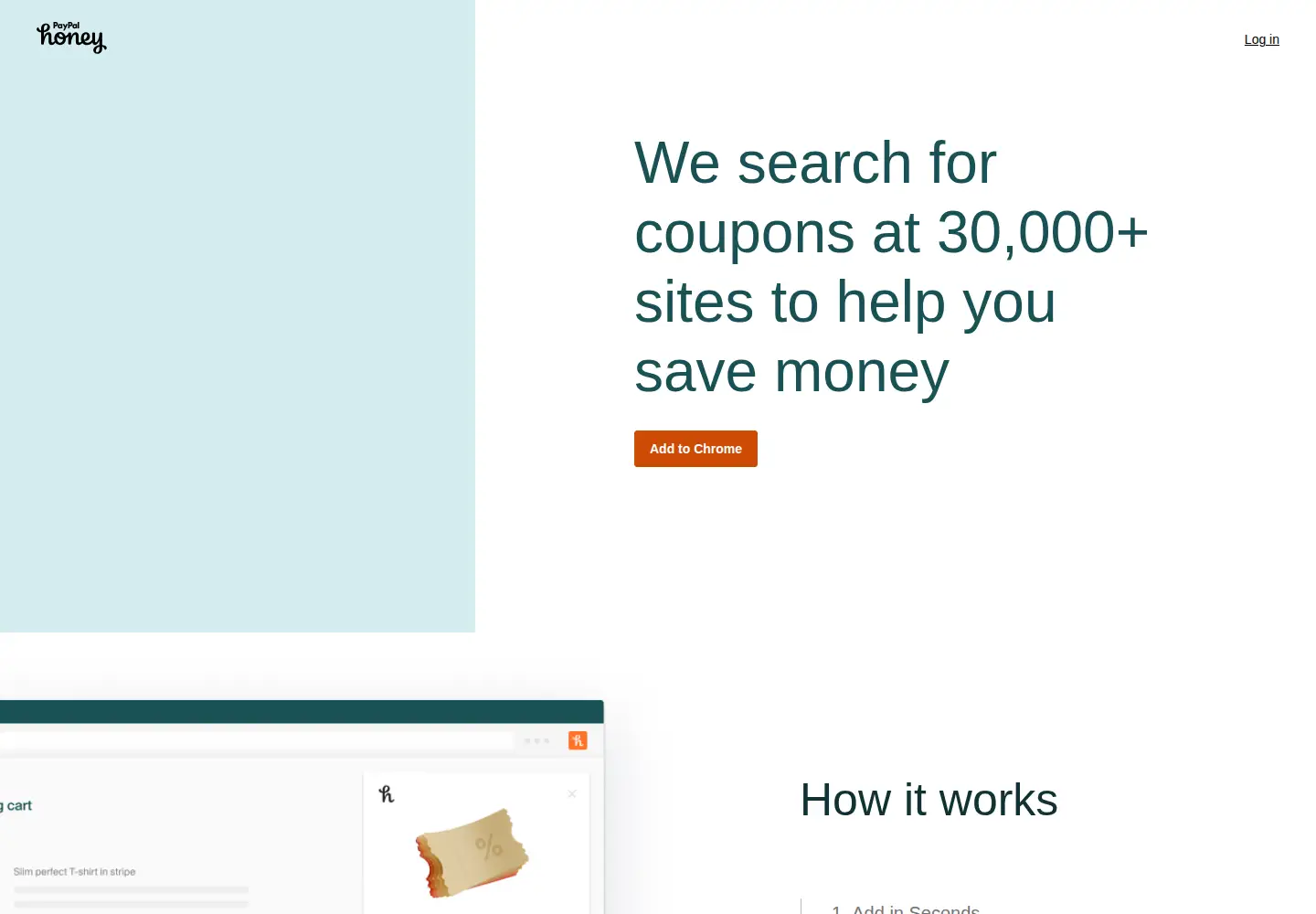 Screenshot of joinhoney.com
