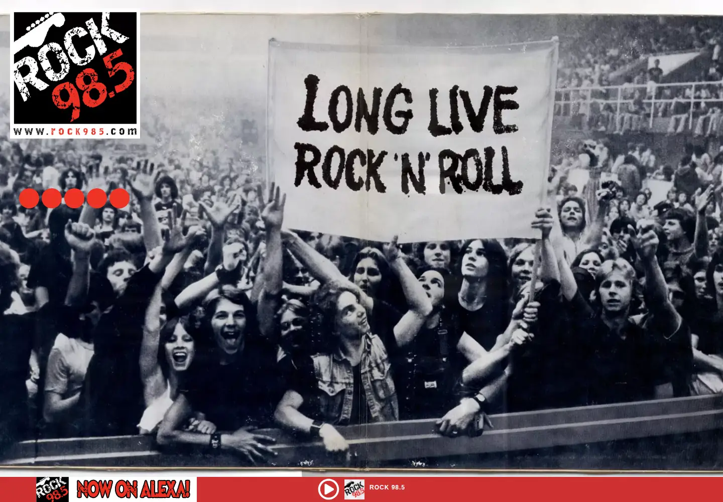 Screenshot of rock985.com