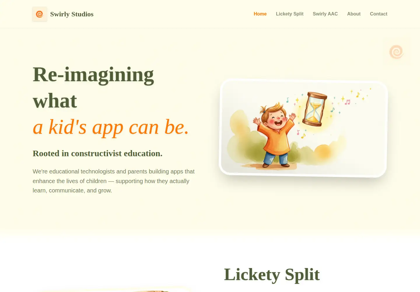 Screenshot of swirlystudios.com