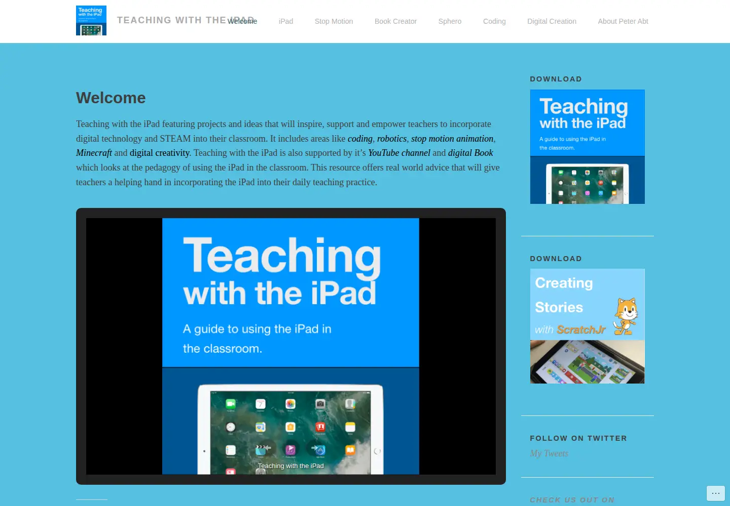 Screenshot of teachingwiththeipad.com