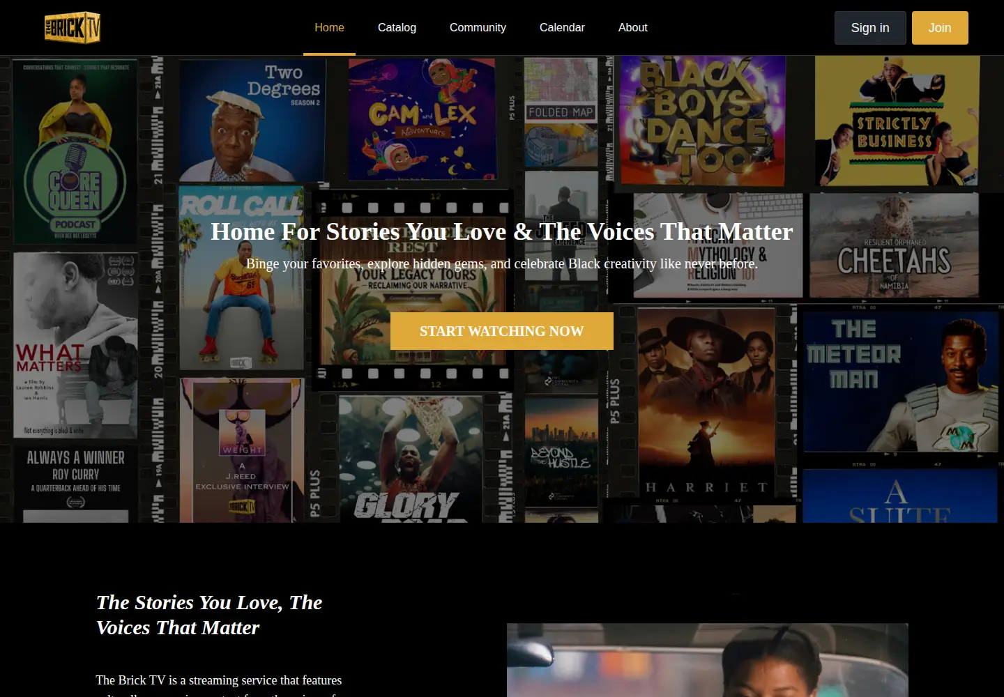 Screenshot of thebricktv.com