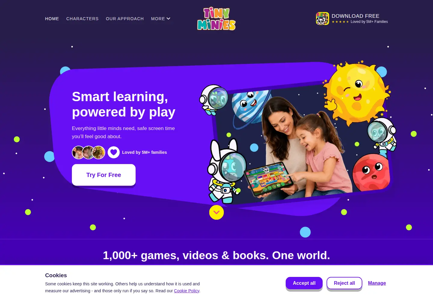 Captured homepage of tinyminies.com in the current scan