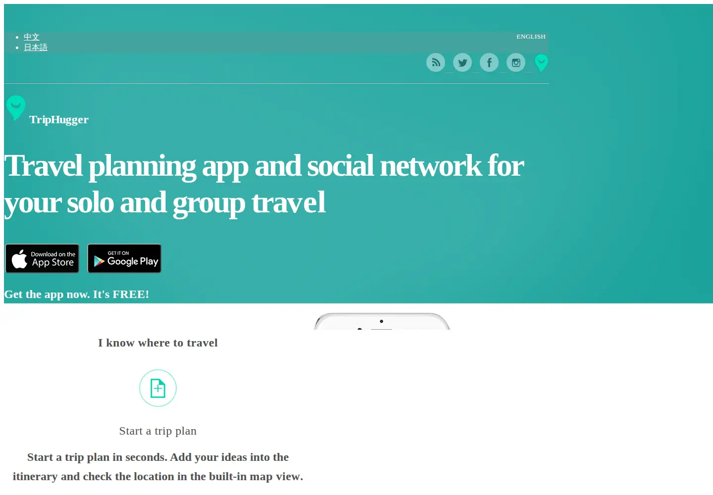 Screenshot of triphugger.com