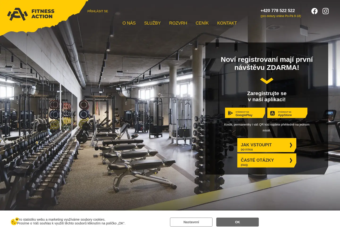 Screenshot of fitnessaction.cz