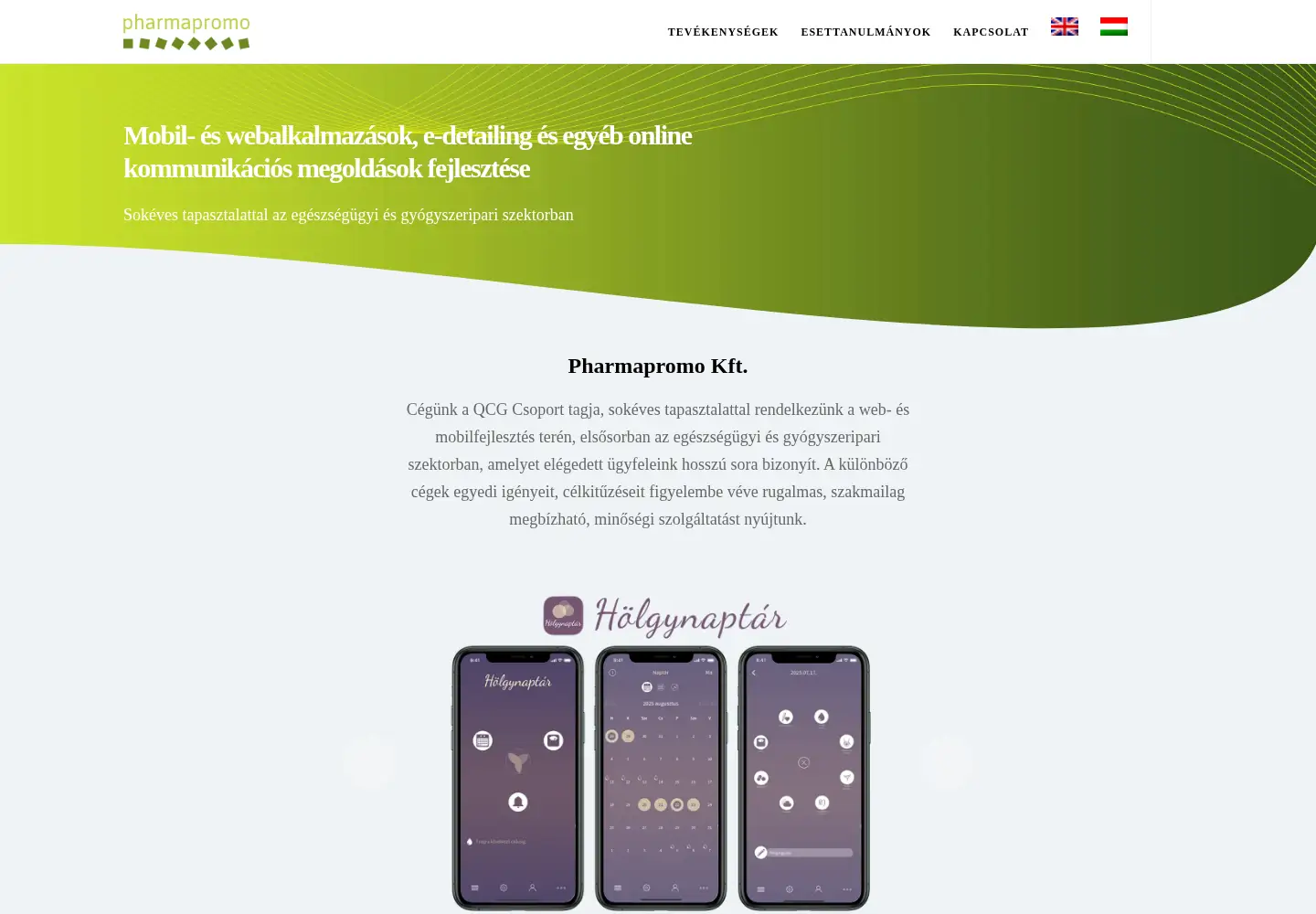 Captured homepage of pharmapromo.hu in the current scan