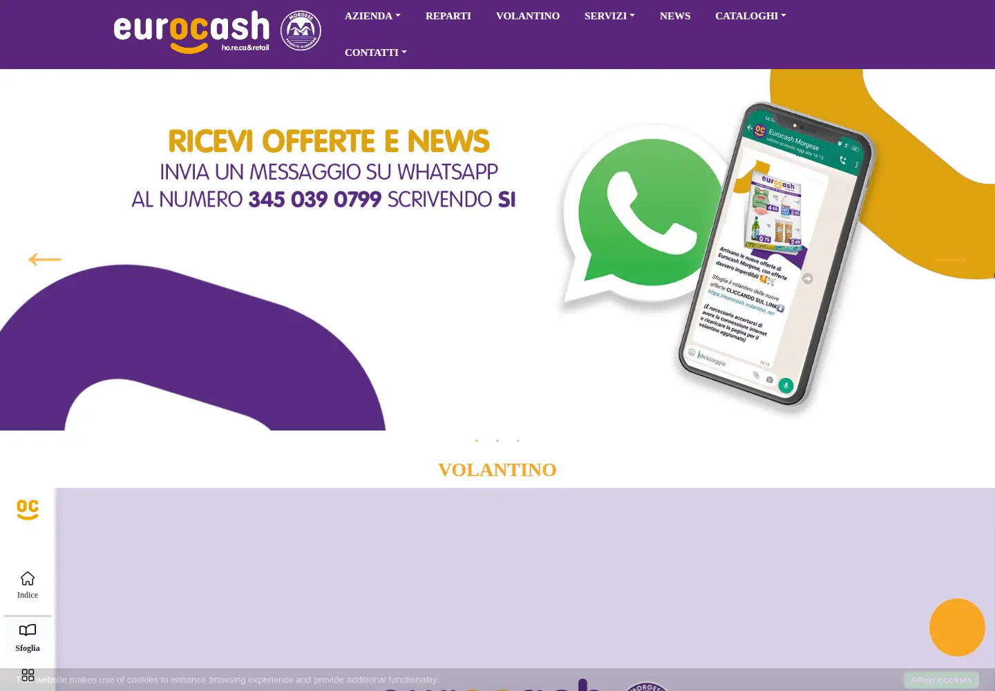 Captured homepage of eurocashmorgese.it in the current scan