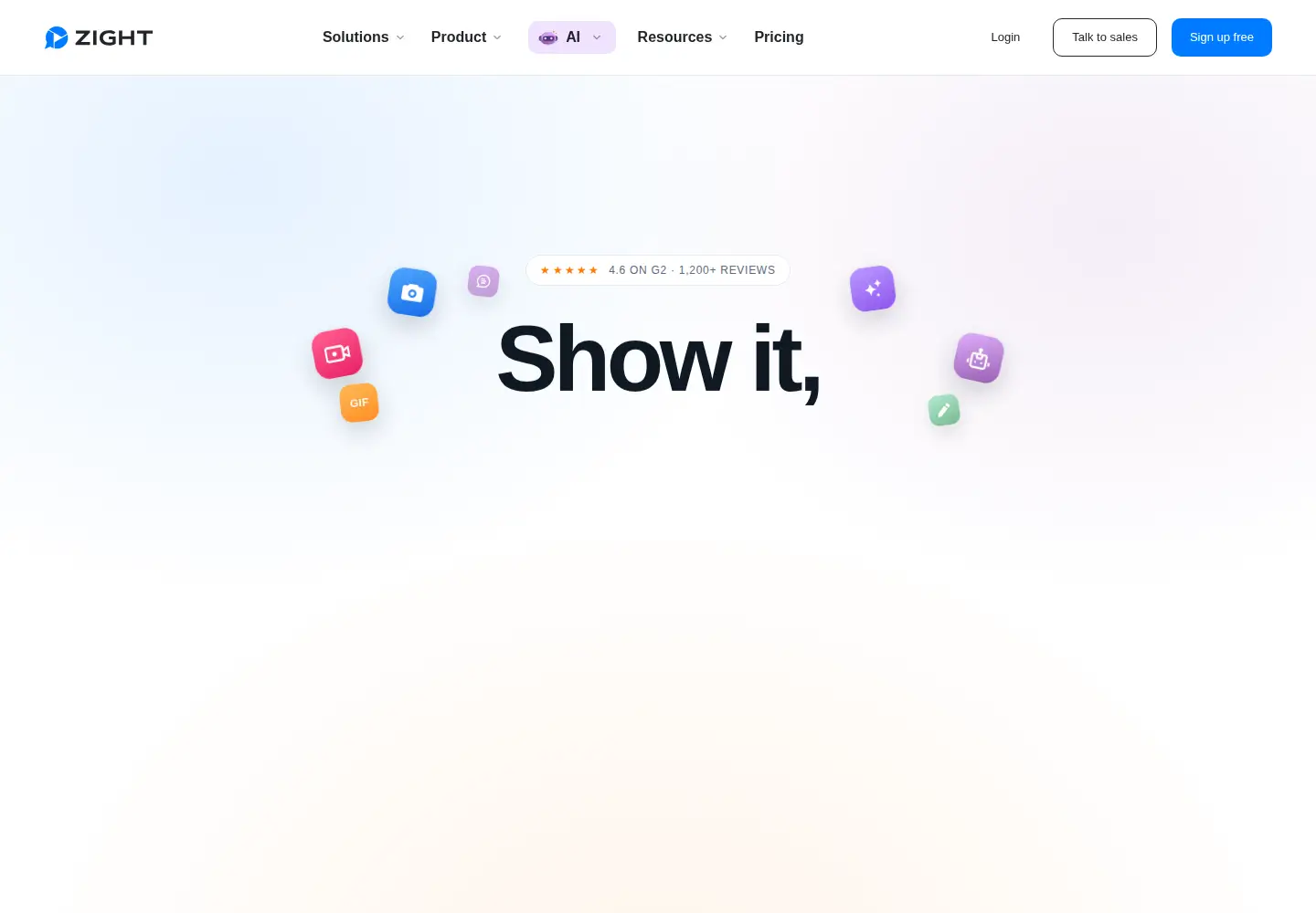 Screenshot of zight.com