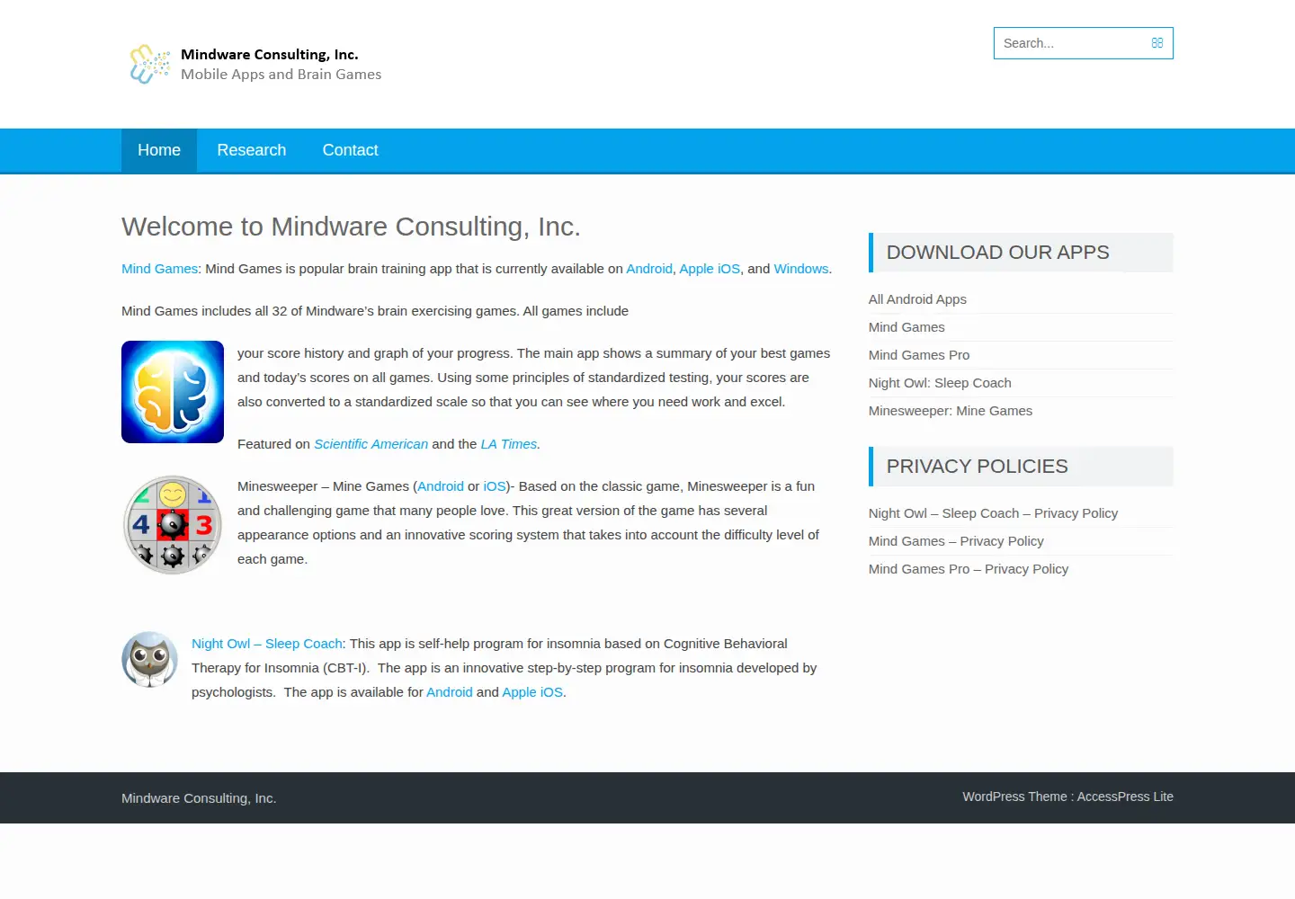 Screenshot of mindware.mobi