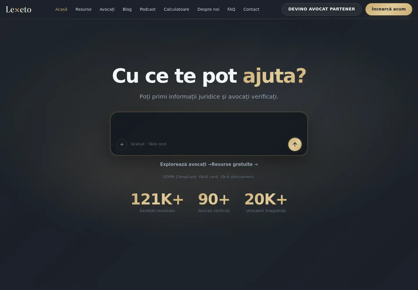Screenshot of lexeto.ro